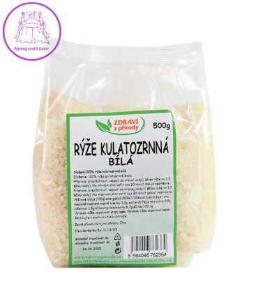 Rýže kulatozrnná bílá 500g ZP 2924