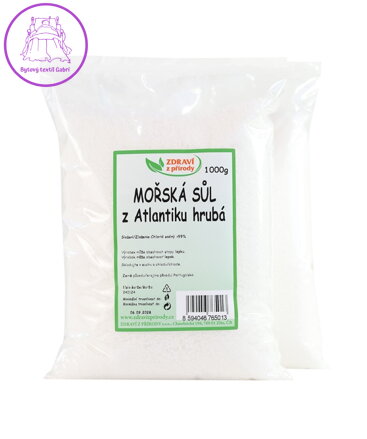 Sůl mořská z Atlantiku hrubá 1 kg ZP 2960