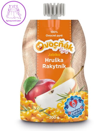 Pyré jablko-hruška-rakytník 200g Ovocňák 1184