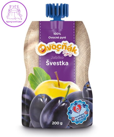 Pyré jablko-švestka 200g Ovocňák 1189