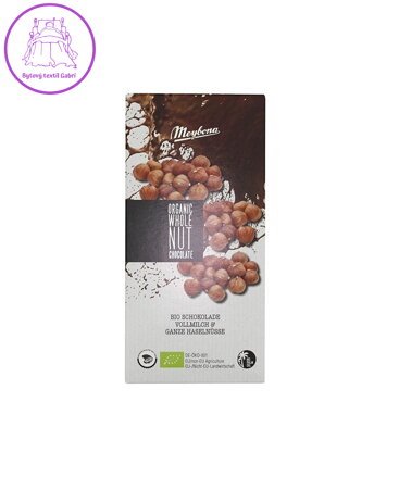 Čokoláda mléčná s lískovými oříšky BIO 100g Meybona 1214
