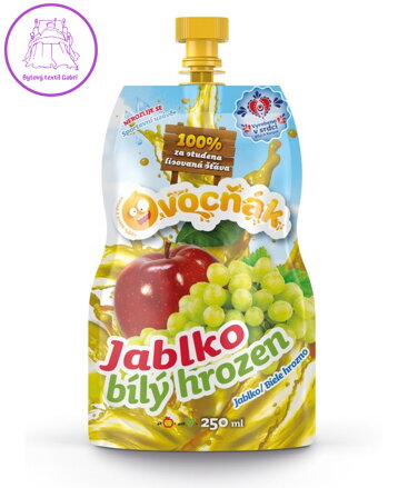 Mošt jablko-bílý hrozen 250ml Ovocňák 859