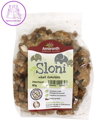 Sloni višeň-čokoláda 80g Amaranth 186