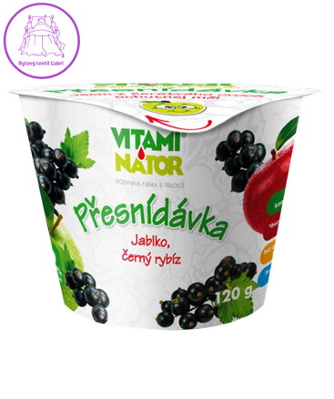 Přesnídávka kelímek jablko- černý rybíz 120g Vitaminátor 4964