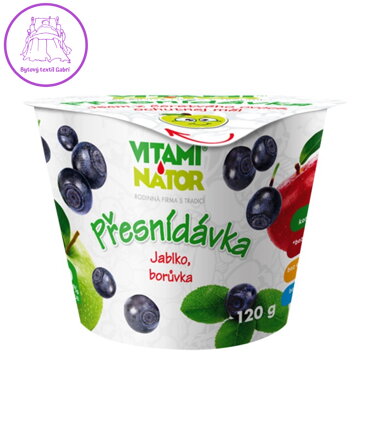 Přesnídávka kelímek jablko- borůvka 120g Vitaminátor 4965