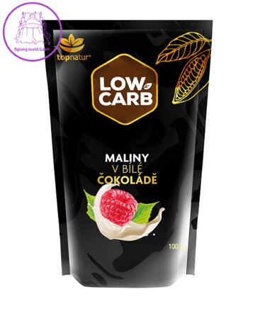 LOW CARB lyofilizované maliny v  bílé čokoládě 125g Topnatur NOVINKA 5096