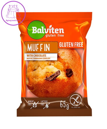 Muffin světlý s čokol. 65g Balviten bez lepku 5317