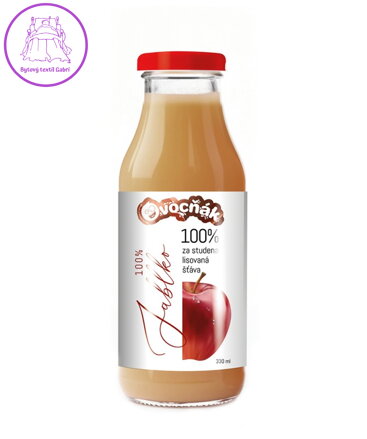 Mošt Jablko 100% sklo 330ml Ovocňák NOVINKA 5438