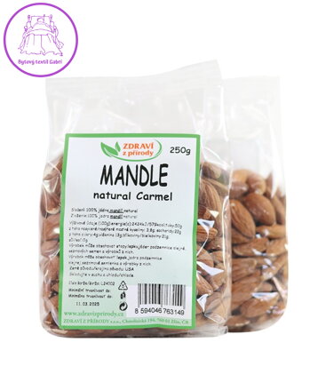 Mandle natural Carmel 250g ZP 2127