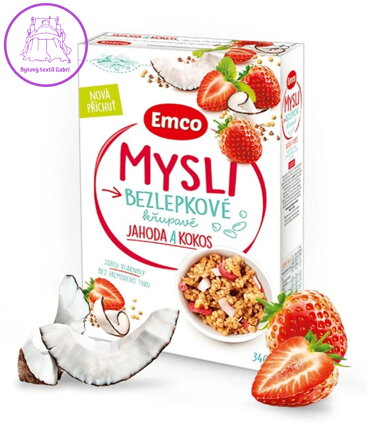 Mysli křupavé jahoda, kokos 340g Emco bez lepku 5627