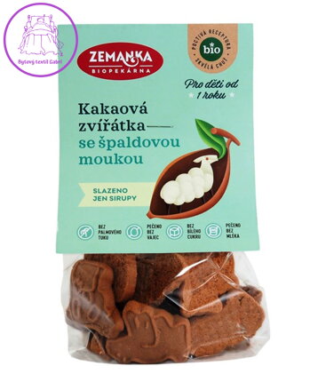 Zvířátka špaldová kakaová BIO 100g Zemanka NOVINKA  5651