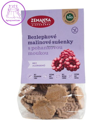 Sušenky malinové s pohankou BIO 100g Zemanka bez lepku NOVINKA 5722