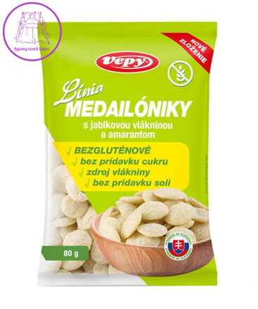 Línia medailónky s jablečnou vlákninou 80g Vepy bez lepku NOVINKA 5726