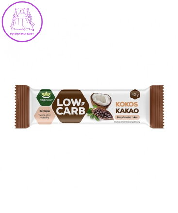 LOW CARB tyčinka kokos kakao 40g Topnatur 1427