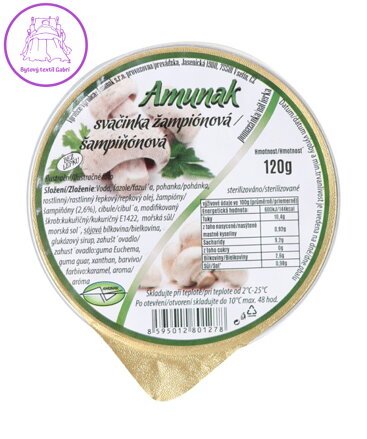 Svačinka žampiónová 120g Amunak bez lepku 5785