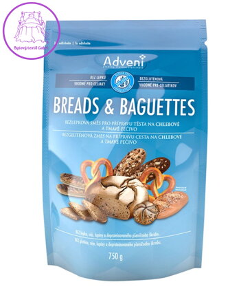 Směs na BREADS A BAGUETTES 750g Adveni bez lepku NOVINKA květen 5894