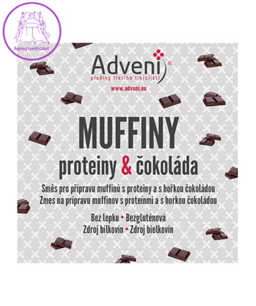Směs na MUFFINY protein čokoláda 280g Adveni bez lepku NOVINKA květen 5907