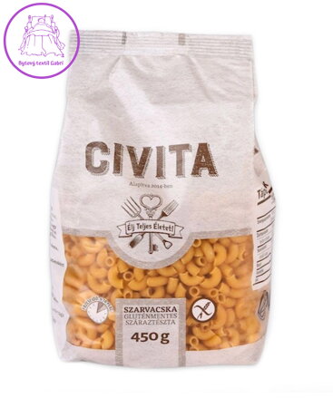 Těstoviny kukuřičné kolínka 450g Civita bez lepku NOVINKA květen 5921