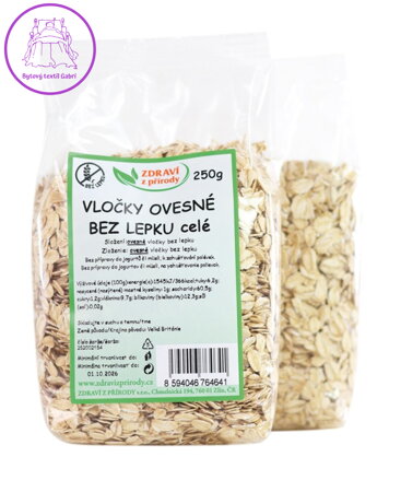 Vločky ovesné BEZ LEPKU celé 250g ZP 5967