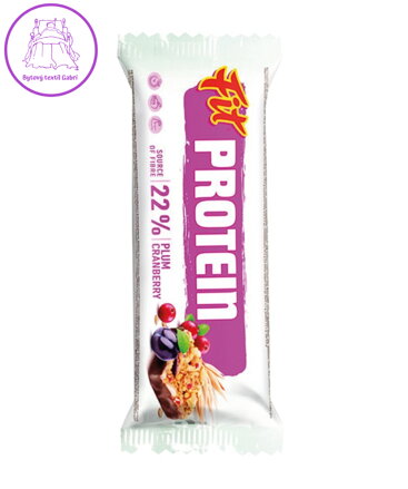 Fit protein brusinka a švestka v kakaové polevě 35g 1476