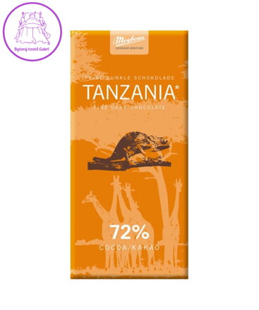 Čokoláda hořká Tanzania 72% 100g Meybona 1627