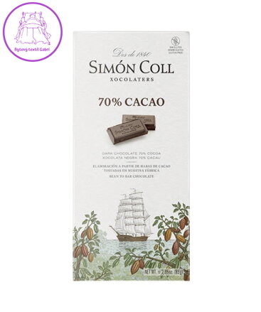Čokoláda hořká 70% BZL 85g Simon Coll 1629