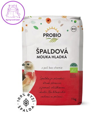 Mouka špaldová bílá hladká  BIO 1kg Probio - AKCE 1746