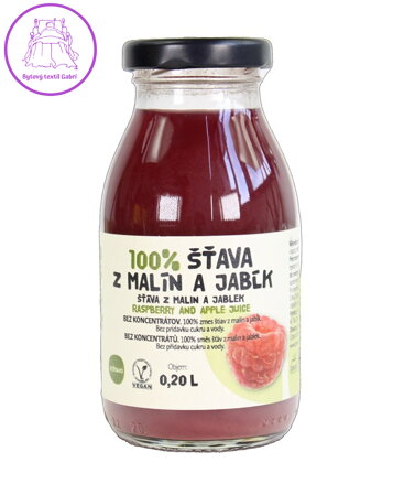 Šťáva MALINA-JABLKO 100% 0,2L Zdravo 886