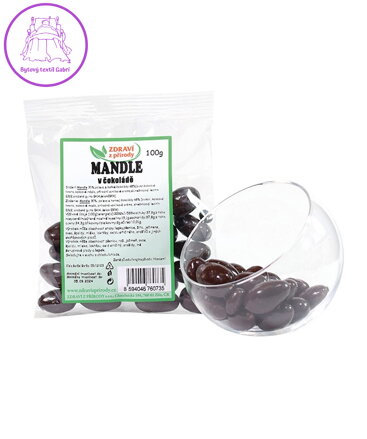 Mandle v hořké čokoládě 100g ZP 3095