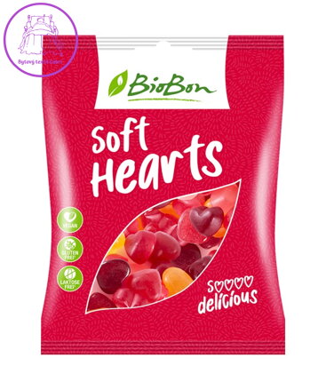 Biobon srdíčka bez želatiny BIO 100g (soft hearts) 239