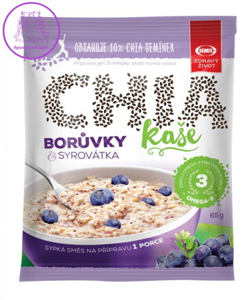 Kaše chia borůvky-syrovátka 65g Semix 2505