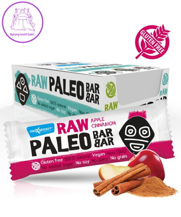 Raw paleo tyčinka - jablko, skořice 50g MaxSport 3276