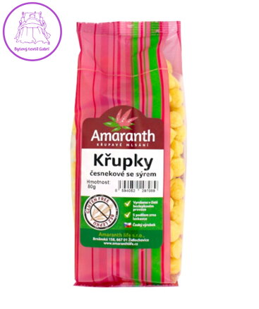 Křupky česnekové se sýrem 80g Amaranth 134