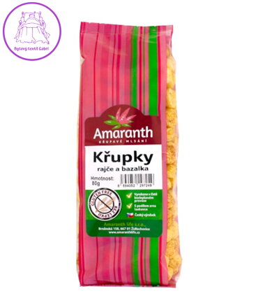 Křupky rajče bazalka 80g Amaranth 140