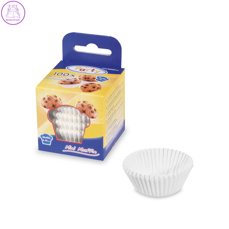 Cukr. košíčky bílé průměr 35 mm, výška 20 mm / 100 ks / Cukr. košíčky bílé průměr 35 mm, výška 20 mm / 100 ks /