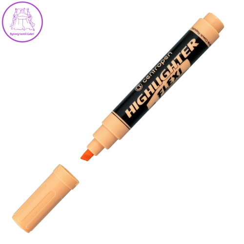 Zvýrazňovač CENTROPEN 8542 FLEXI PASTEL - oranžový