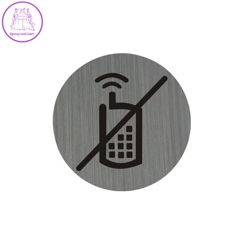 Piktogram 7,5 cm - Zákaz používania mobilných telefónov