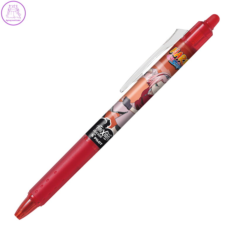 Roller gumovací PILOT Frixion Clicker 07 Naruto, hrot 0,35 mm - červené Roller gumovací PILOT Frixion Clicker 07 Naruto, hrot 0,35 mm - červené