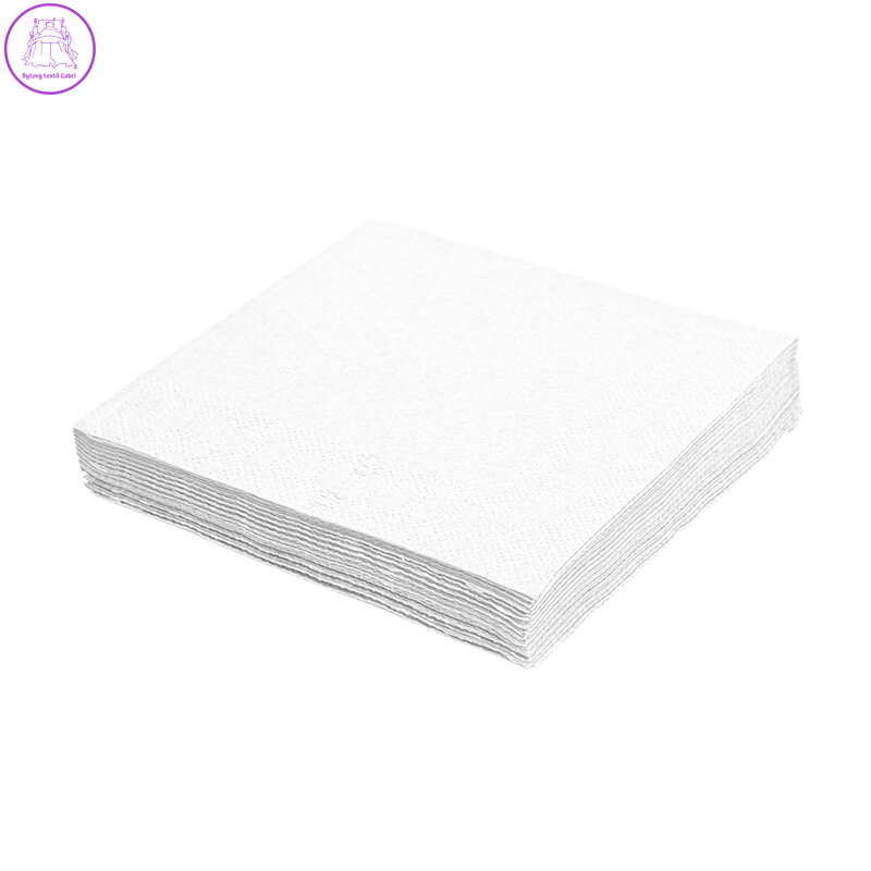 Ubrousky 2-vrstvé 33 x 33 cm bílé 50 ks