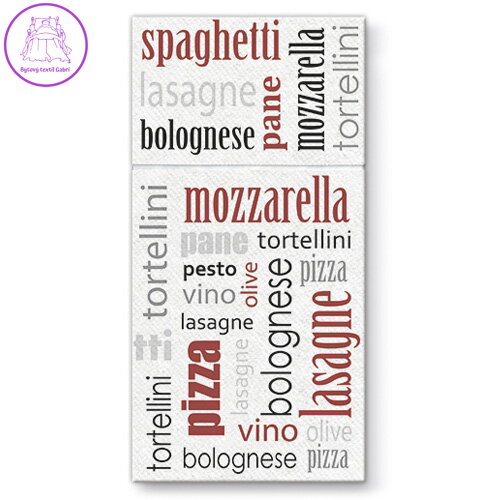 Kapsy na příbory PAW Airlaid 40x40cm Italian Food Bordeaux, 25 ks/bal Kapsy na příbory PAW Airlaid 40x40cm Italian Food Bordeaux, 25 ks/bal
