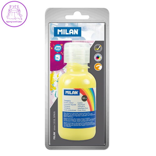 Temperová barva MILAN 125 ml žlutá - blistr Temperová barva MILAN 125 ml žlutá - blistr