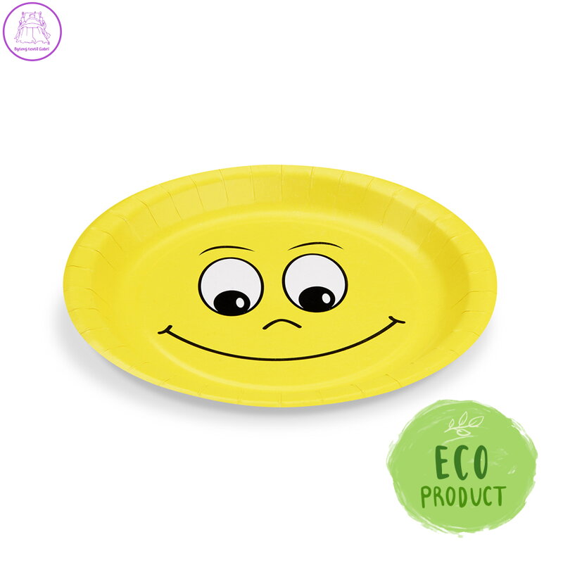 Talíře papírové 23 cm Smiley 10ks Talíře papírové 23 cm Smiley 10ks