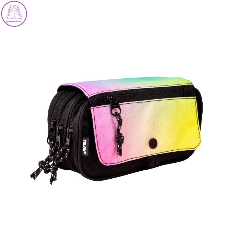 Penál 3-patrový s vrchní klopou MILAN prázdný - Sunset