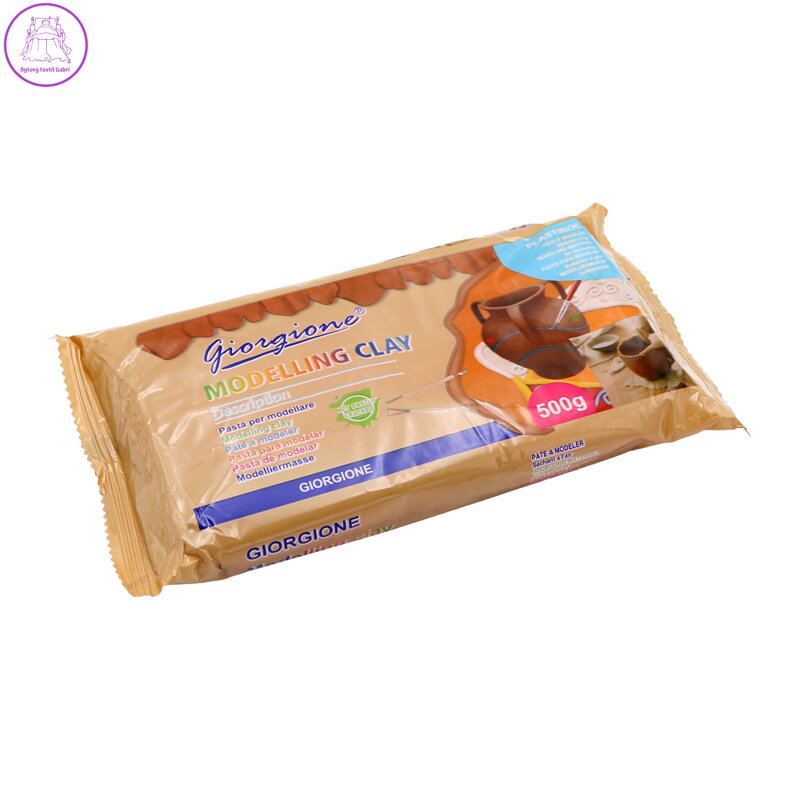 Modelovací hmota 500g tvrdnoucí na vzduchu - hnědá