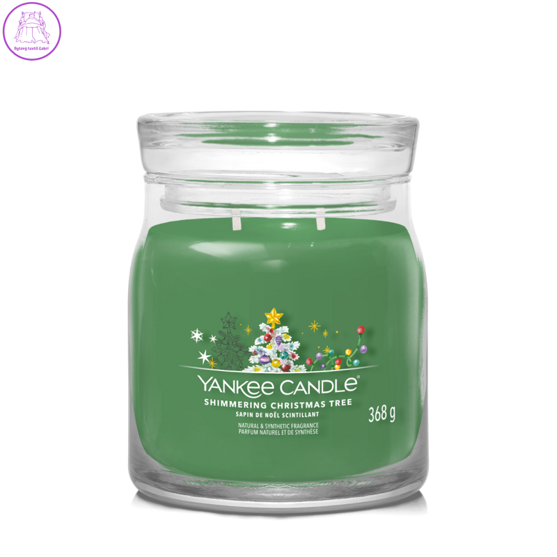 Svíčka Yankee Candle - SHIMMERING CHRISTMAS TREE, střední