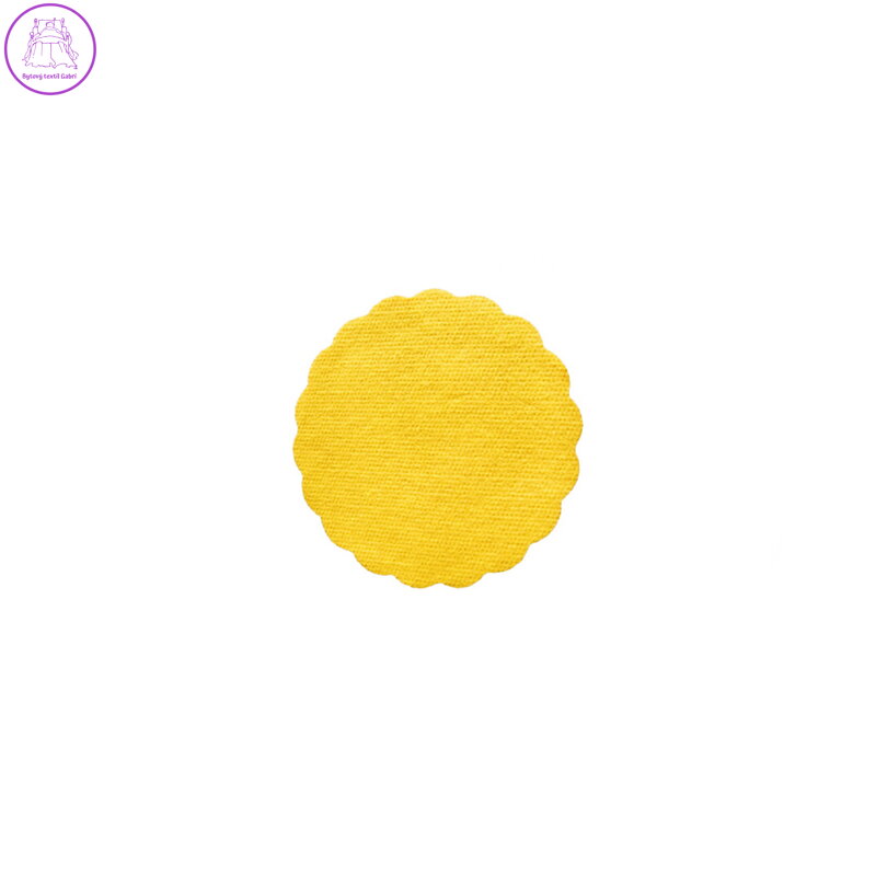 Rozetky do podšálky Airlaid 9 cm, žluté (500 ks v bal.)