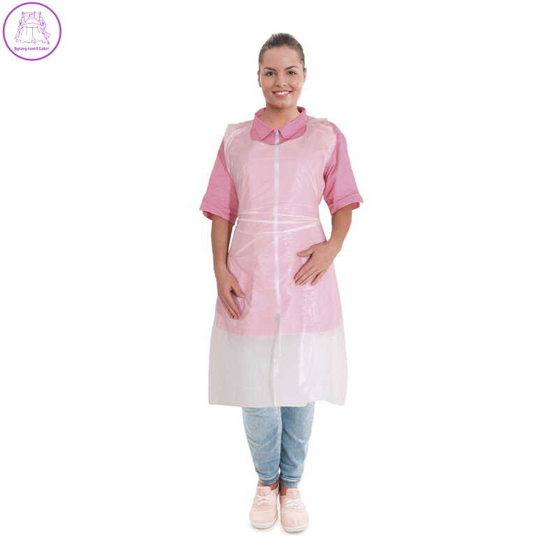 Zástěry na jedno použití bílé 80 x 125 cm (50 ks v bal.)