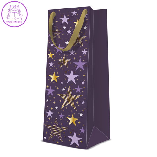Dárková taška PAW Premium Starlit Christmas, bottle - 12x37x10 cm Dárková taška PAW Premium Starlit Christmas, bottle - 12x37x10 cm