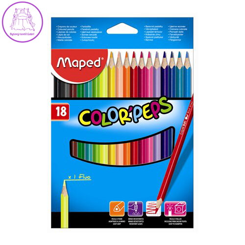 Pastelky MAPED "COLOR'PEPS" 18 ks Pastelky MAPED "COLOR'PEPS" 18 ks