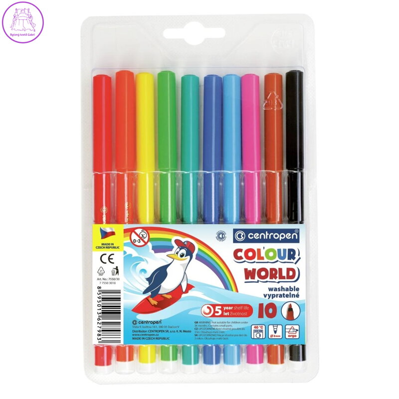 Fixy - CENTROPEN 7550 Colour World - sada 10 ks Fixy - CENTROPEN 7550 Colour World - sada 10 ks